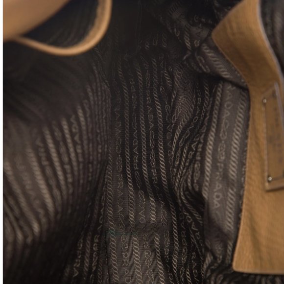 Genuine Tan Vitello Daino Prada Satchel - Picture 3 of 5